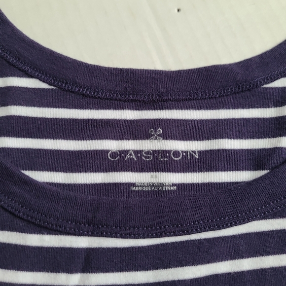 NWOT CASLON navy and white stripes tank top - Picture 4 of 5